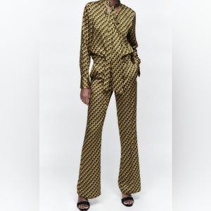Zara Printed Flared Top & Pant